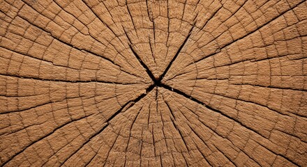 Fototapeta premium Photo of Brown Wood Texture Background with Tree Rings