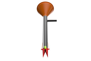 Agricultural Handheld Planter with Fertilizer Dispenser Mechanism, MANUAL HAND PLANTER FOR CORN VEGETABLE SEEDER, Simple Hand Push Planter Tool for Sowing Seeds, Planting Tool Dispenser Mechanism PNG