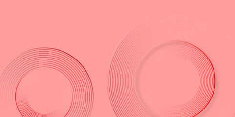 Abstract red modern background with circle elements. Gradient abstract background with circular line patterns. Geometric stripe line art design for poster, brochure, cover, website. Vector illustrate