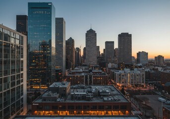 Photo of City Skyline at Dusk