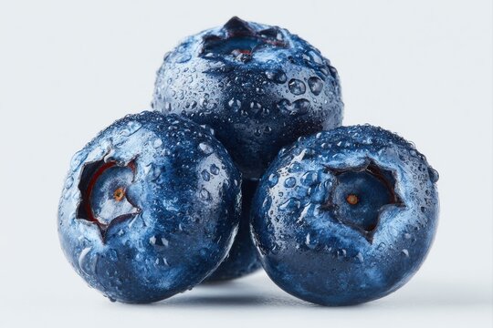 Minimalist black silhouette of triangular cluster of blueberries