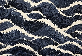 Stunning Ink textures forming a repeating wave-like pattern