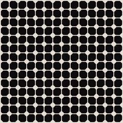 Seamless black and white geometric floral pattern for backgrounds, fabric design, home decor.