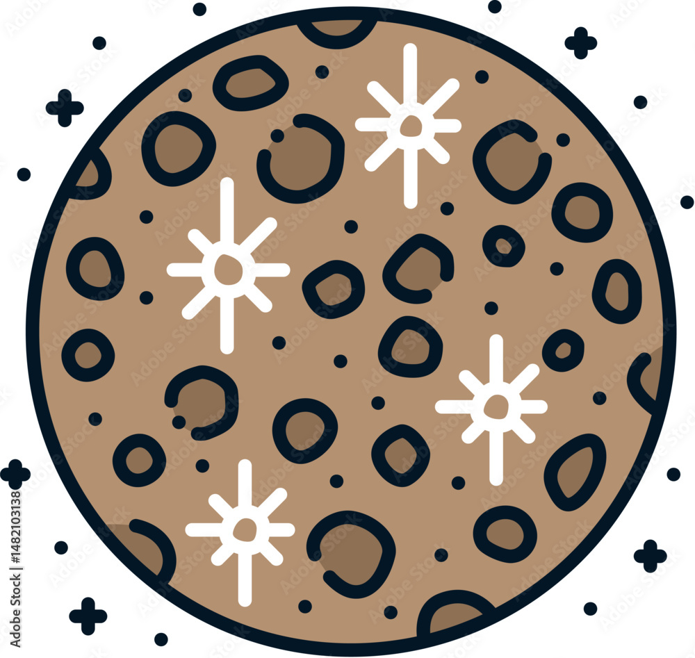 Poster space astronomy mercury planet color thin line icon. galaxy outerspace lineart symbol, astronomy exp