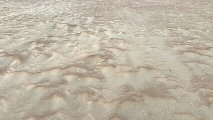 Exploring Nature's Abstract Art Through the Delicate Textures of Beach Sand Shaped by Wind and Water in a Coastal Setting