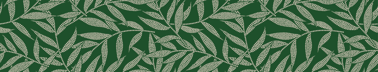 Abstract leaves seamless pattern with floral dotted style. leaf pattern, leaves pattern, floral pattern.