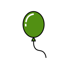 Green Air Balloons Party Icon