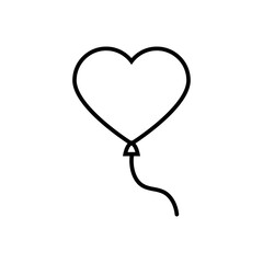 Heart Shaped Air Balloon Icon