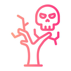 dead tree gradient icon