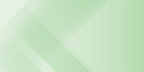 White abstract wide banner background with green geometric shapes. Minimal geometric. Modern futuristic concept. Suit for cover, header, business, presentation modern arts