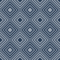 Japanese Checkered Diamond Vector Seamless Pattern