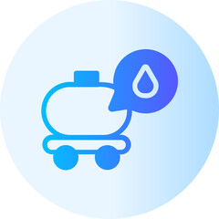 oil tanker gradient icon