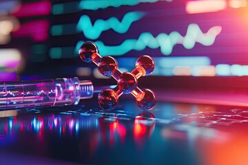 Molecular Structure with Syringe