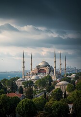 Naklejka premium Photo of Hagia Sophia Mosque in Istanbul Turkey