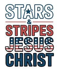 Stars and Stripes Jesus Christ Patriotic