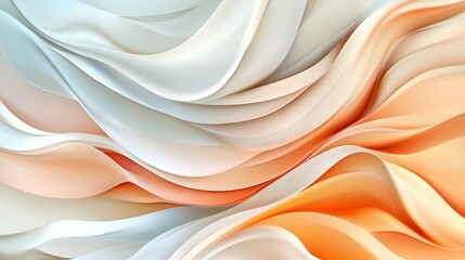 Obraz premium Abstract Wave Background, Peach, White