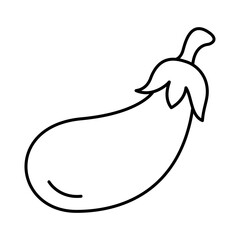 Eggplant Editable Stroke Icons. Vegetables, Healthy Eating, Vegan Food, Weight Loss, Organic Food Themes Vector Illustration