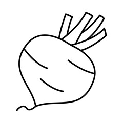 Beetroot Editable Stroke Icons. Vegetables, Healthy Eating, Vegan Food, Weight Loss, Organic Food Themes Vector Illustration
