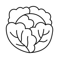Cabbage Editable Stroke Icons. Vegetables, Healthy Eating, Vegan Food, Weight Loss, Organic Food Themes Vector Illustration