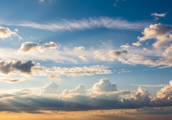 Obraz premium Photo of Majestic Sunset with Golden Sunbeams and Cloudscape