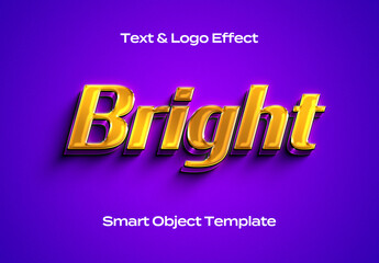 Modern Clean Text Logo Style Effect Mockup Logotype Template Shape