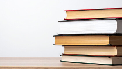 Fototapeta premium Stack of books. World Book Day. Education concept, knowledge and learning concept.