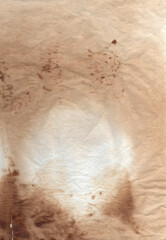 Used dirty baking paper, parchment, natural texture, close-up, burnout, high resolution