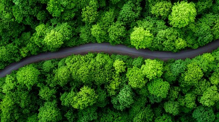 Forest Road Aerial View