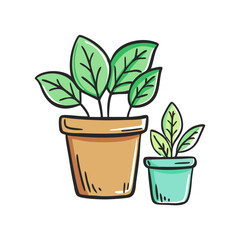potted herbs icon, potted herbs vector illustration-simple illustration of potted herbs, perfect for potted herbs logos and icons