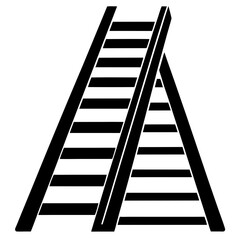 Isolated ladder black silhouette vector illustration