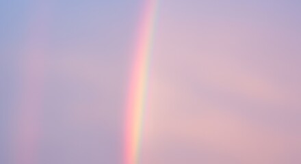 Photo of Pastel Rainbow in Soft Pink and Purple Sky