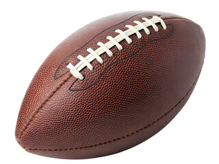Close-up of an American Football Isolated on transparent background cutout, PNG file, Cutout file