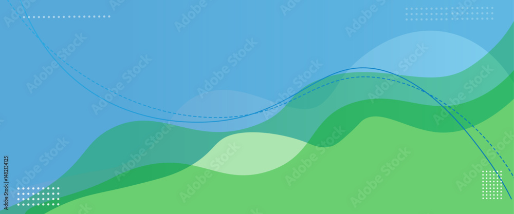 Aufkleber vector creative halftone pattern in soft blue and green background.