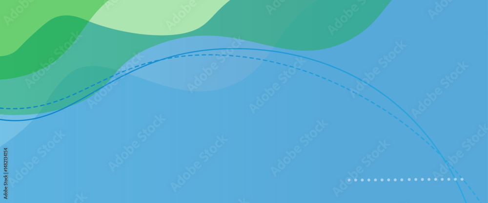 Aufkleber Vector modern soft blue and green wave abstract background. creative halftone pattern in blue green background.
