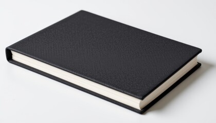 individual hardcover notebook on a white background, in a sleek style, with precise textures, subtle shadow, clean backdrop, high resolution