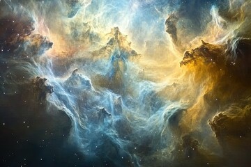 Obraz premium Cosmic nebulae, swirling colors