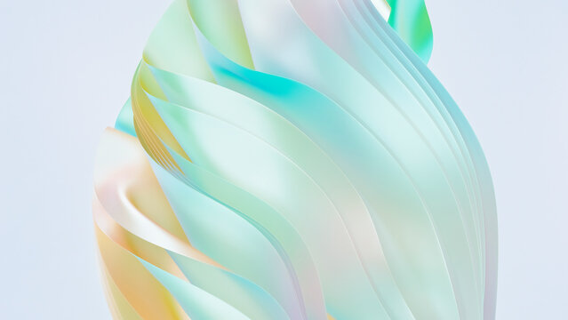 Abstract design with soft pastel colors and flowing fabric textures