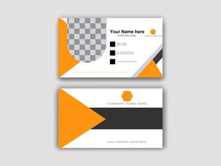 A colourful professional stylish unique modern corporate creative elegant business card template design .