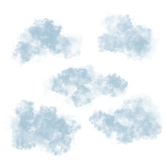 透過された雲のようなふわふわイラスト
