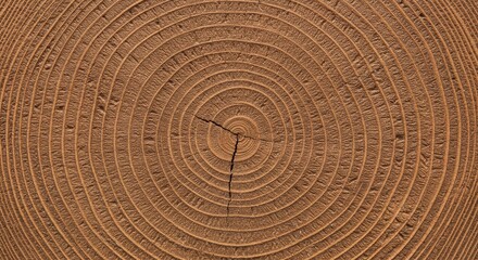 Naklejka premium Photo of Tree Trunk Cross Section With Concentric Rings
