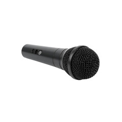 professional black microphone designed for clear audio capture, ideal for performances, recordings, and public speaking. Its sleek design and durable build make it reliable choice for various
