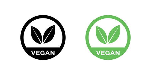 Vegan icon set on white background