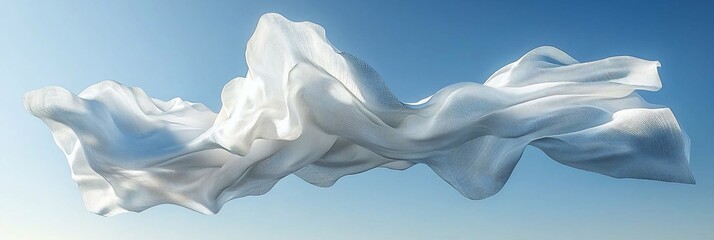 Obraz premium White Fabric Draped in the Sky