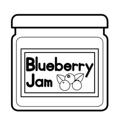 Fototapeta premium ブルーベリージャムのイラスト