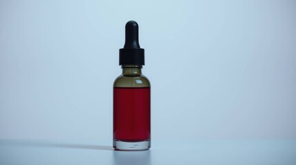 Naklejka premium Red Serum Dropper Bottle.