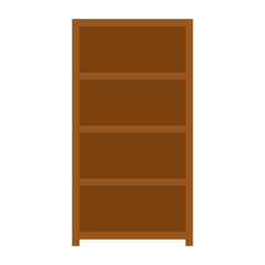 Illustration of Blank Bookshelf