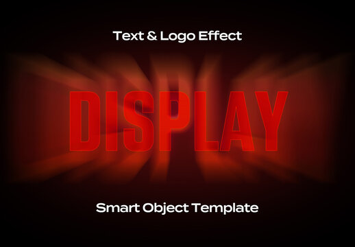 Cinematic Cinema Movie Text Logo Style Effect Mockup Logotype Template Shape