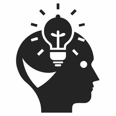 insight vector silhouette illustration isolated on white background