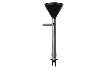 Handheld planter with fertilizer dispenser. Agricultural tool for planting seeds and applying fertilizer in one step. Garden and farm equipment isolated. Agricultural Handheld Planter on a PNG