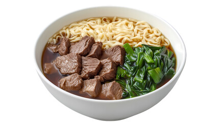 Obraz premium Beef Noodle Soup Recipe isolated on transparent background